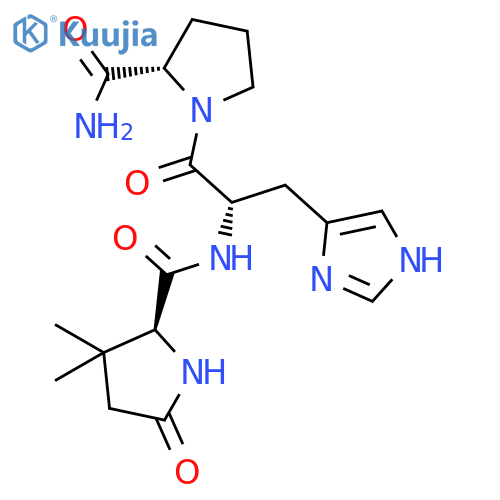 L-Prolinamide, 3,3-dimethyl-5-oxoprolyl-L-histidyl- structure
