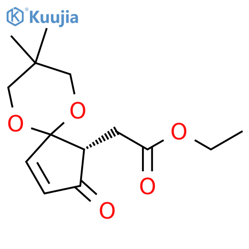 6,10-Dioxaspiro[4.5]dec-3-ene-1-acetic acid, 8,8-dimethyl-2-oxo-, ethylester, (R)- structure