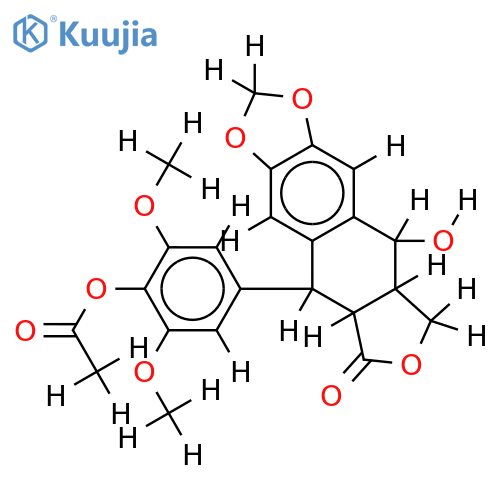 4-acetyl-4-demethyl-podophyllotoxin structure