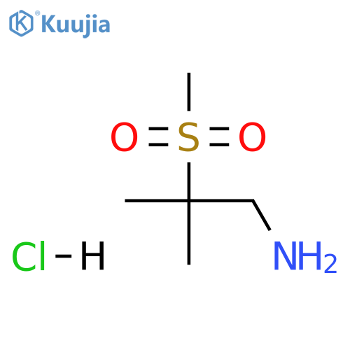 2-methanesulfonyl-2-methylpropan-1-amine hydrochloride structure