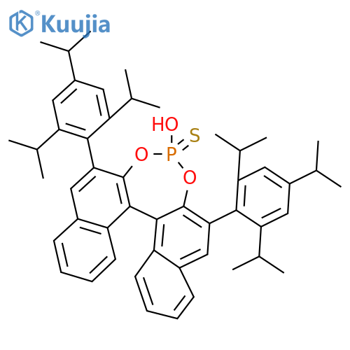 (S)-4-Hydroxy-2,6-bis(2,4,6-triisopropylphenyl)dinaphtho-[2,1-d:1',2'-f][1,3,2]dioxaphosphepine 4-sulfide structure