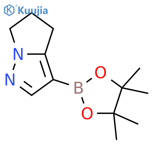 3-(Tetramethyl-1,3,2-dioxaborolan-2-yl)-4H,5H,6H-pyrrolo[1,2-b]pyrazole structure