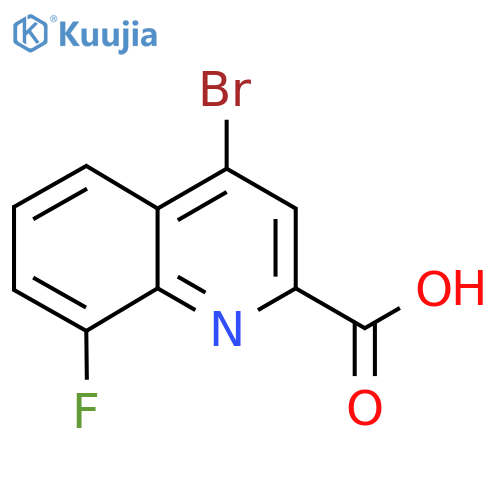 4-Bromo-8-fluoroquinoline-2-carboxylic acid structure