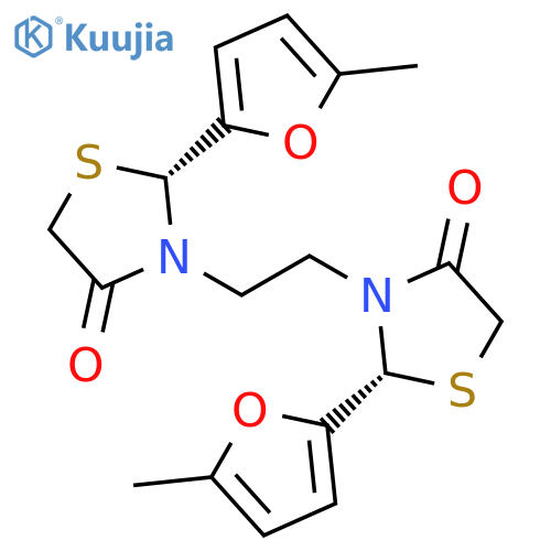 4-Thiazolidinone, 3,3'-(1,2-ethanediyl)bis[2-(5-methyl-2-furanyl)-, (R*,R*)- (9CI) structure