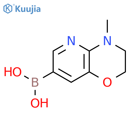 4-Methyl-3,4-dihydro-2H-pyrido3,2-B1,4oxazine-7-boronic acid structure