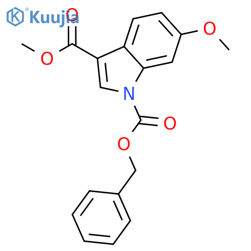 1-Benzyl 3-methyl 6-methoxy-1H-indole-1,3-dicarboxylate structure