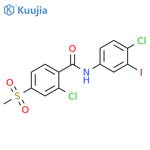 Benzamide, 2-chloro-N-(4-chloro-3-iodophenyl)-4-(methylsulfonyl)- structure