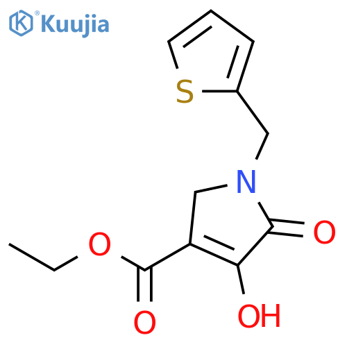 Ethyl 4-Hydroxy-5-oxo-1-(2-thienylmethyl)-2,5-dihydro-1H-pyrrole-3-carboxylate structure