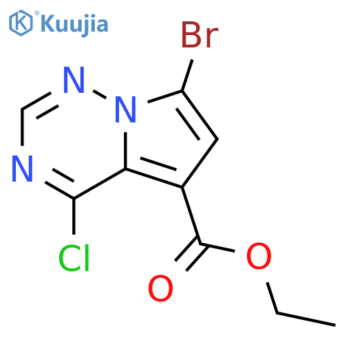 ethyl 7-bromo-4-chloropyrrolo[2,1-f][1,2,4]triazine-5-carboxylate structure