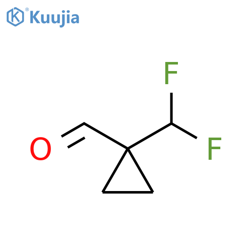 1-(difluoromethyl)cyclopropane-1-carbaldehyde structure