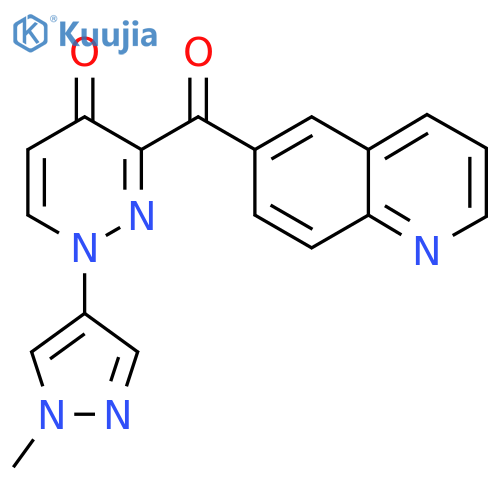 1-(1-Methyl-1H-pyrazol-4-yl)-3-(quinolin-6-ylcarbonyl)pyridazin-4(1H)-one structure