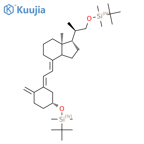 [(2R)-2-[(1S,4E,7As)-4-[(2E)-2-[(5R)-5-[tert-butyl(dimethyl)silyl]oxy-2-methylidenecyclohexylidene]ethylidene]-7a-methyl-2,3,3a,5,6,7-hexahydro-1H-inden-1-yl]propoxy]-tert-butyl-dimethylsilane structure