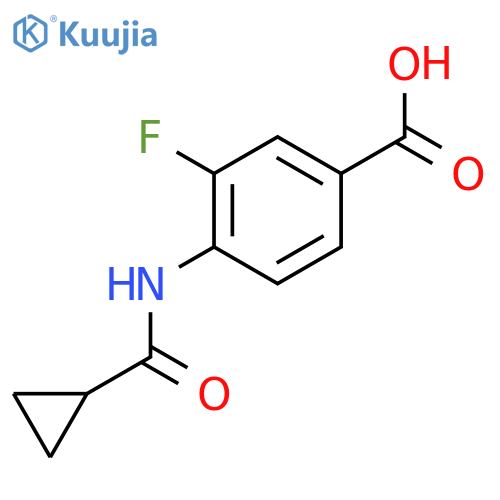 4-(Cyclopropanecarboxamido)-3-fluorobenzoic acid structure