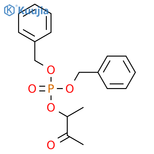 Phosphoric acid, 1-methyl-2-oxopropyl bis(phenylmethyl) ester structure