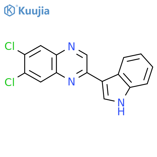 6,7-Dichloro-2-(1H-indol-3-yl)-quinoxaline structure