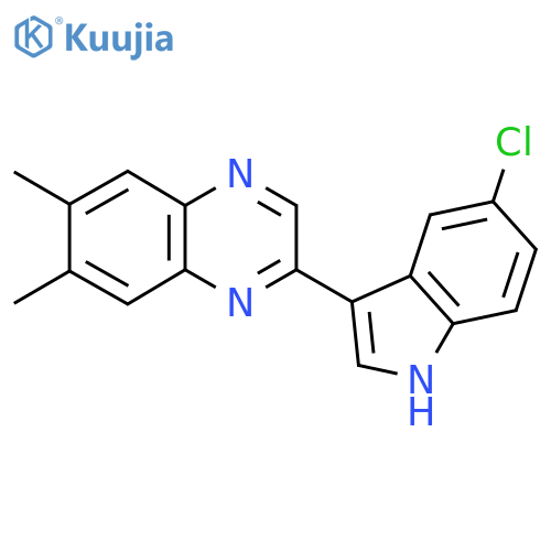 2-(5-Chloro-1H-indol-3-yl)-6,7-dimethylquinoxaline structure