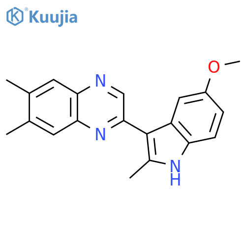2-(5-Methoxy-2-methyl-1H-indol-3-yl)-6,7-dimethyl-quinoxaline structure