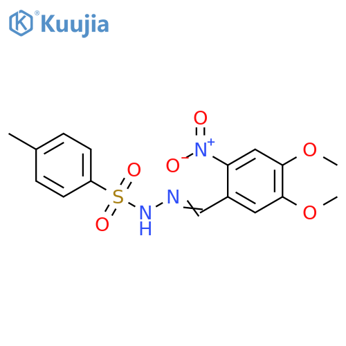 Benzenesulfonic acid, 4-methyl-, 2-[(4,5-dimethoxy-2-nitrophenyl)methylene]hydrazide structure