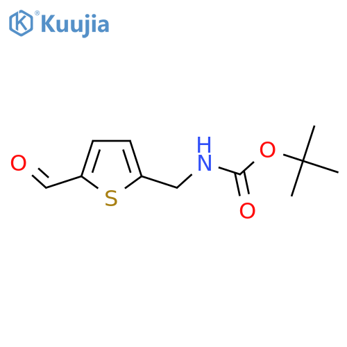 tert-butyl N-(5-formylthiophen-2-yl)methylcarbamate structure