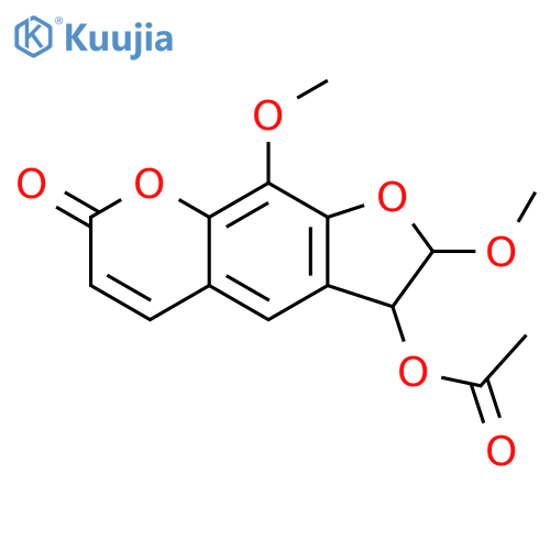 7H-Furo[3,2-g][1]benzopyran-7-one,3-(acetyloxy)-2,3-dihydro-2,9-dimethoxy- structure
