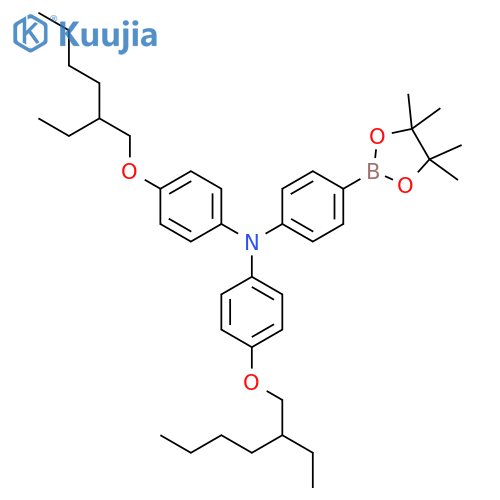 Benzenamine, N,N-bis[4-[(2-ethylhexyl)oxy]phenyl]-4-(4,4,5,5-tetramethyl-1,3,2-dioxaborolan-2-yl)- structure