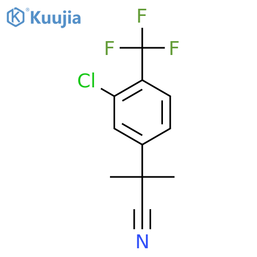 2-3-chloro-4-(trifluoromethyl)phenyl-2-methylpropanenitrile structure
