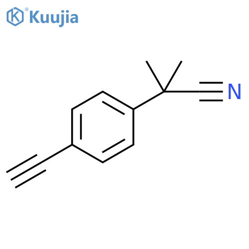 2-(4-ethynylphenyl)-2-methylpropanenitrile structure