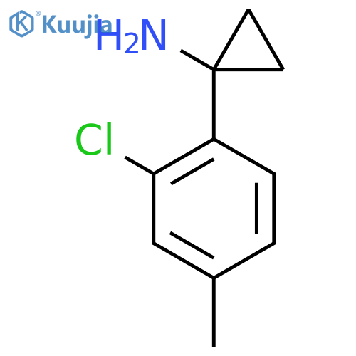 1-(2-chloro-4-methylphenyl)cyclopropan-1-amine structure