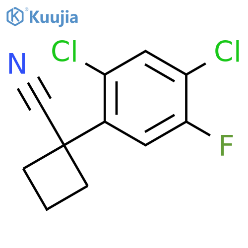 1-(2,4-dichloro-5-fluorophenyl)cyclobutane-1-carbonitrile structure
