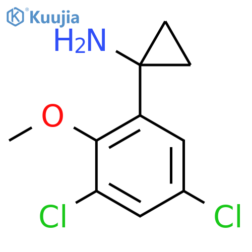 1-(3,5-dichloro-2-methoxyphenyl)cyclopropan-1-amine structure