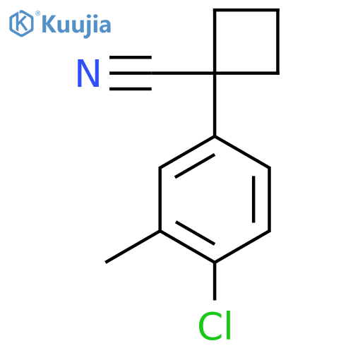 1-(4-chloro-3-methylphenyl)cyclobutane-1-carbonitrile structure