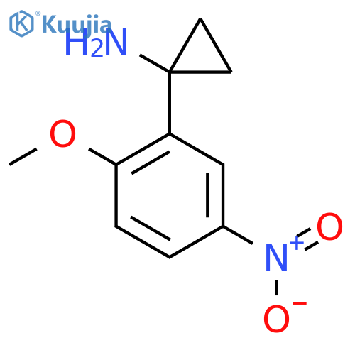 1-(2-methoxy-5-nitrophenyl)cyclopropan-1-amine structure