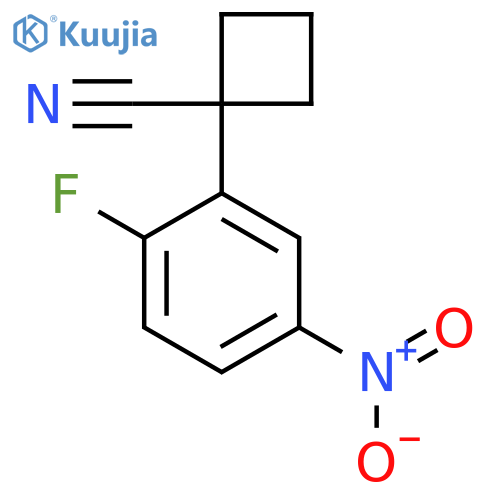 1-(2-fluoro-5-nitrophenyl)cyclobutane-1-carbonitrile structure