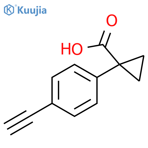 1-(4-ethynylphenyl)cyclopropane-1-carboxylic acid structure