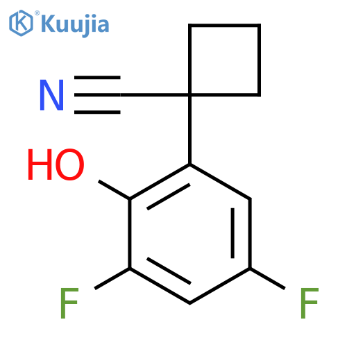 1-(3,5-Difluoro-2-hydroxyphenyl)cyclobutane-1-carbonitrile structure