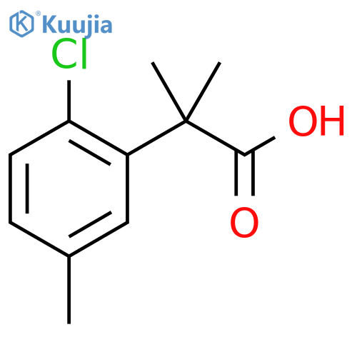 2-(2-chloro-5-methylphenyl)-2-methylpropanoic acid structure