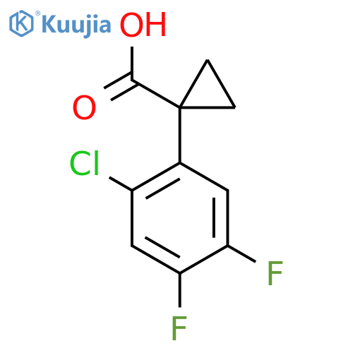 1-(2-Chloro-4,5-difluorophenyl)cyclopropane-1-carboxylic acid structure
