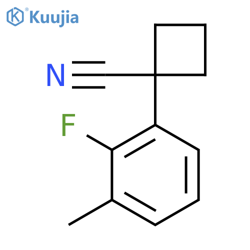 1-(2-fluoro-3-methylphenyl)cyclobutane-1-carbonitrile structure