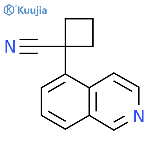 1-(isoquinolin-5-yl)cyclobutane-1-carbonitrile structure