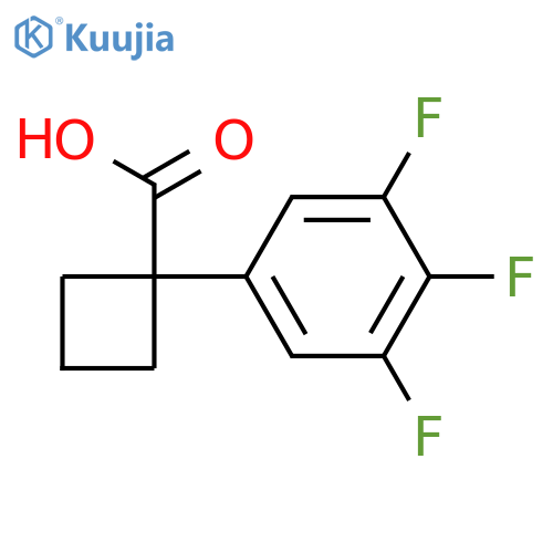 1-(3,4,5-trifluorophenyl)cyclobutane-1-carboxylic acid structure