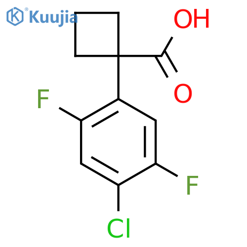 1-(4-chloro-2,5-difluorophenyl)cyclobutane-1-carboxylic acid structure