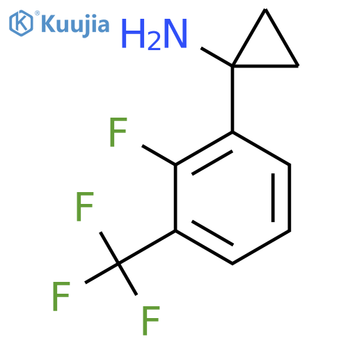 1-2-fluoro-3-(trifluoromethyl)phenylcyclopropan-1-amine structure