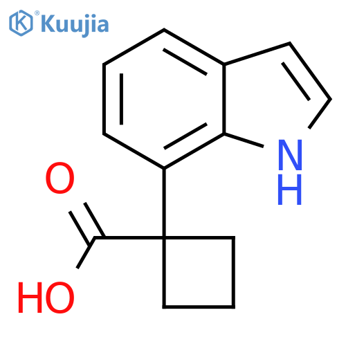 1-(1H-indol-7-yl)cyclobutane-1-carboxylic acid structure