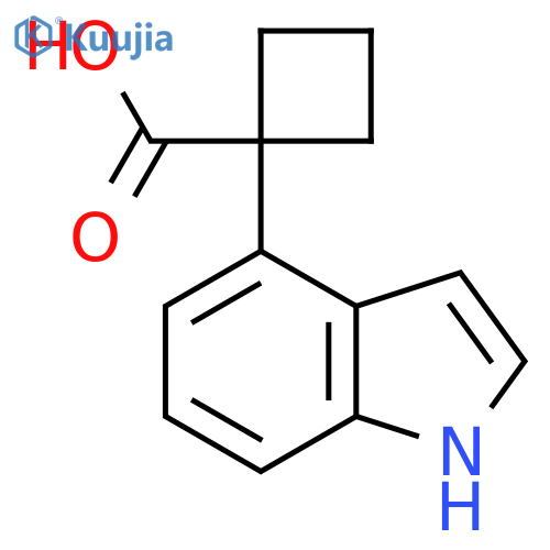 1-(1H-indol-4-yl)cyclobutane-1-carboxylic acid structure
