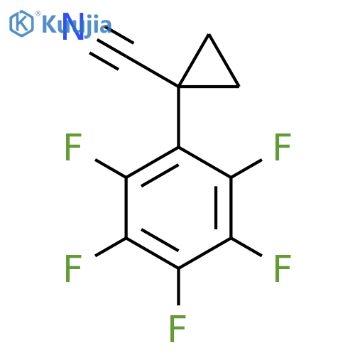 1-(pentafluorophenyl)cyclopropane-1-carbonitrile structure