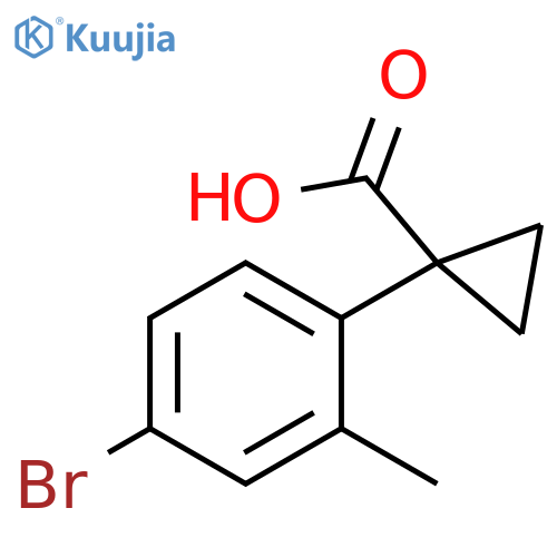 1-(4-bromo-2-methylphenyl)cyclopropane-1-carboxylic acid structure