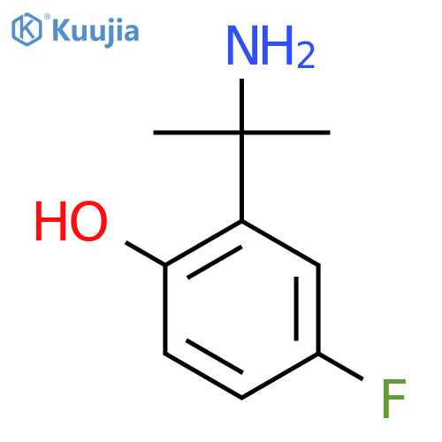 2-(2-aminopropan-2-yl)-4-fluorophenol structure