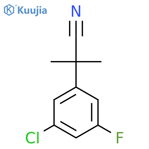2-(3-chloro-5-fluorophenyl)-2-methylpropanenitrile structure