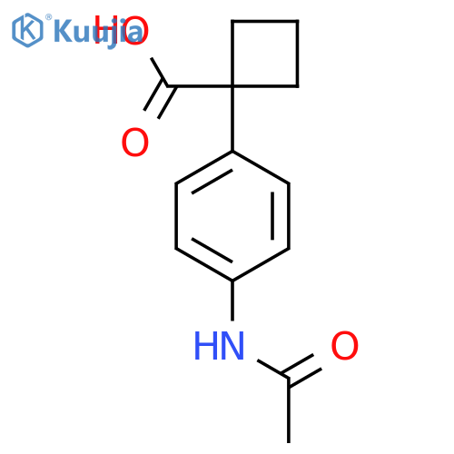 1-(4-acetamidophenyl)cyclobutane-1-carboxylic acid structure