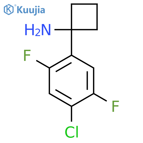 1-(4-chloro-2,5-difluorophenyl)cyclobutan-1-amine structure